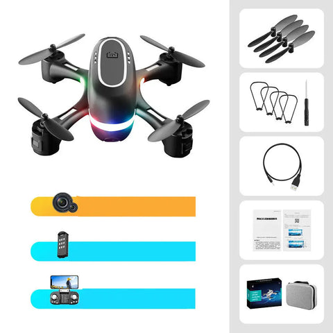 Mini Aerial Photography Gradient LED Remote Control Plane null