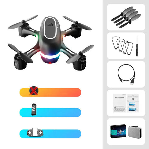 Mini Aerial Photography Gradient LED Remote Control Plane null