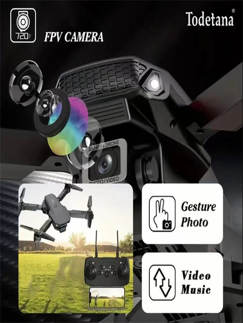 The Battery Configuration Of The E88 Smart Camera Drone Features Real-time Image Transmission From A Single Camera. It Has One-click Touch And Landing Functions. This Is A Foldable Remote-controlled D null