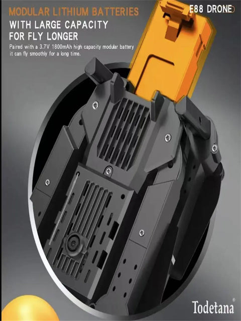 The Battery Configuration Of The E88 Smart Camera Drone Features Real-time Image Transmission From A Single Camera. It Has One-click Touch And Landing Functions. This Is A Foldable Remote-controlled D null